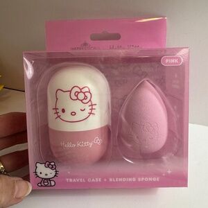 B2G1 Free! Hello Kitty Pink Travel Case with Blending Sponge